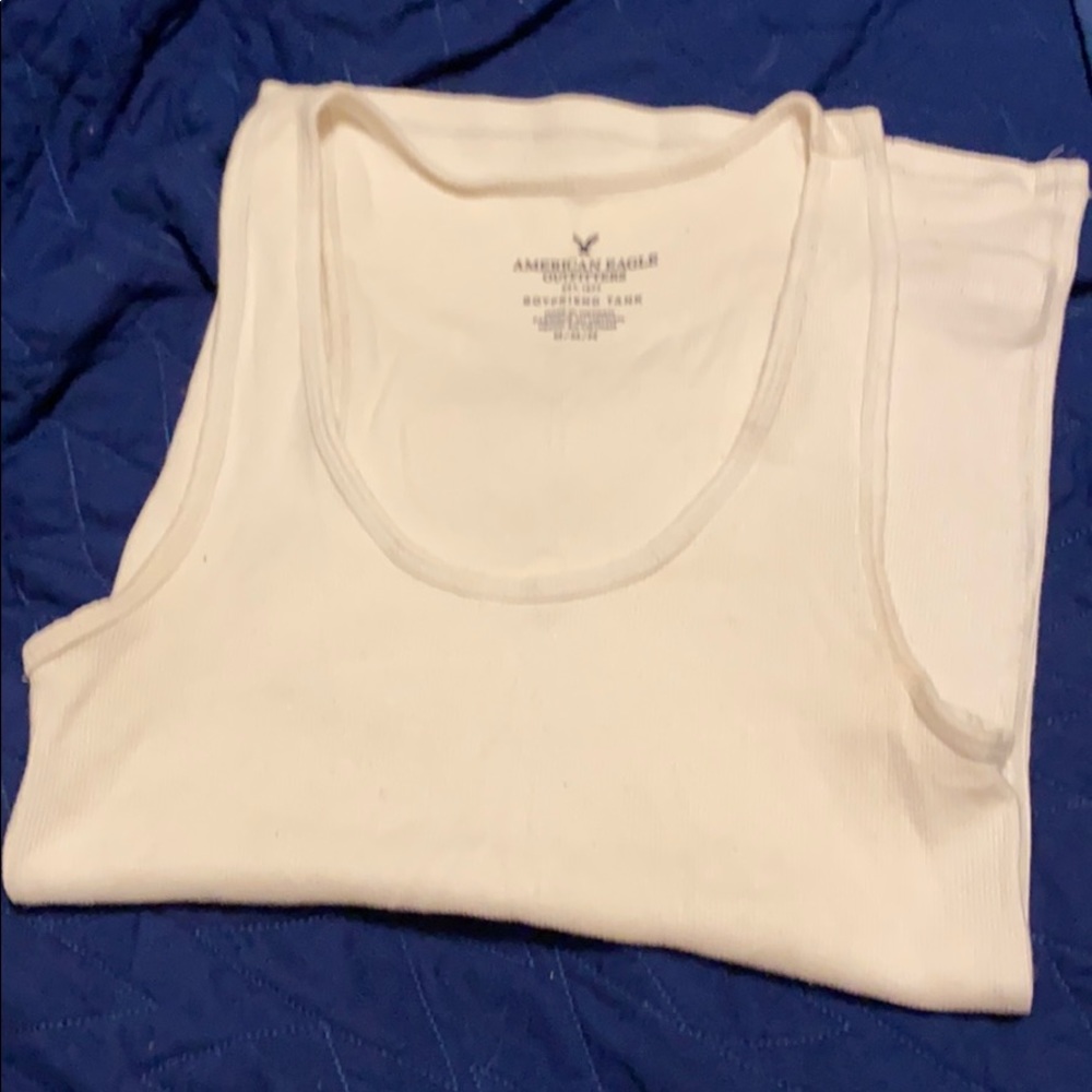 White boyfriend tank
